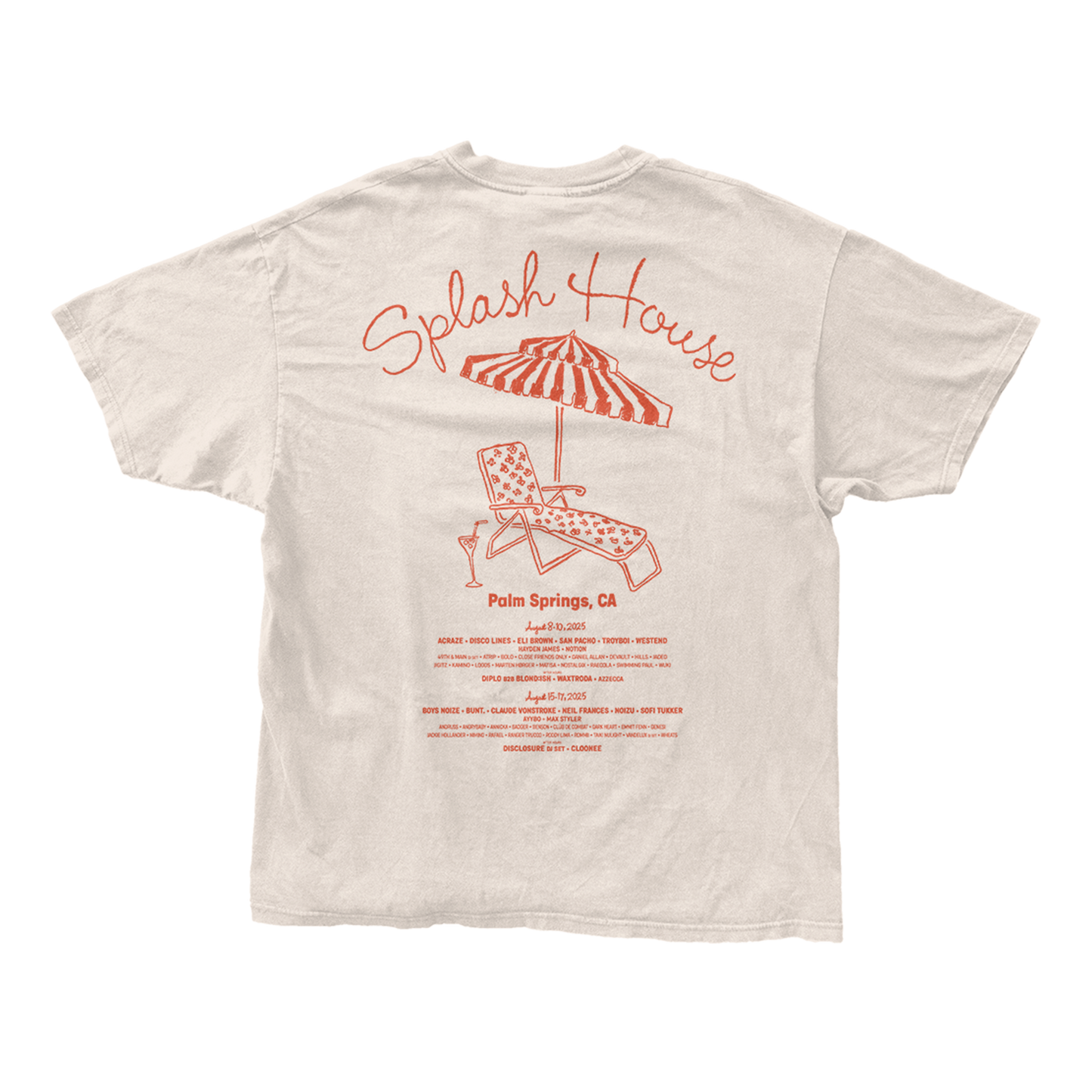 Splash House 2025 Lineup Tee